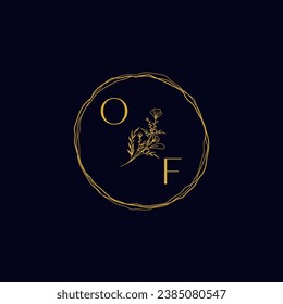 OF elegant wedding initial logo in high quality professional design that will print well across any print media