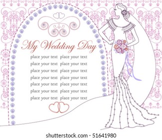 Elegant wedding invitation