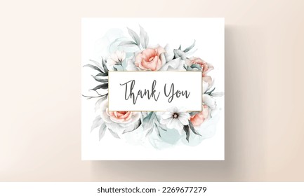elegant wedding invitation with a beautiful flower arrangement
