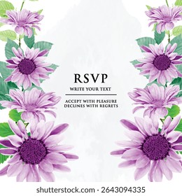Elegant wedding invitation card background vector