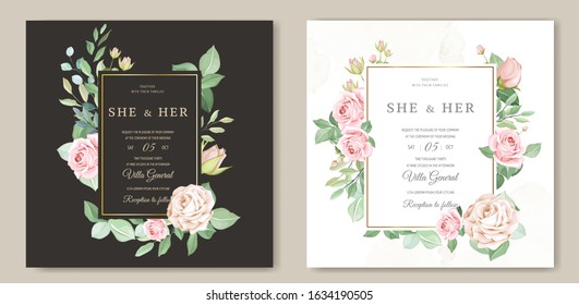 elegant wedding invitation card design