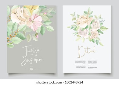 elegant wedding invitation card set