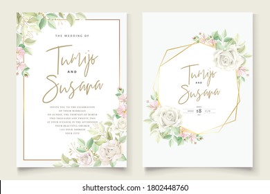 elegant wedding invitation card set