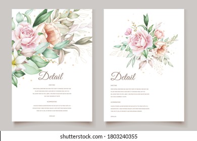 elegant wedding invitation card set