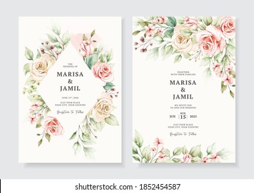 elegant wedding invitation card set