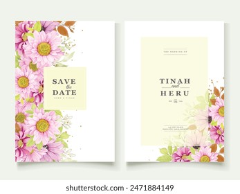 elegant wedding invitation card set