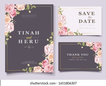 elegant wedding invitation card template