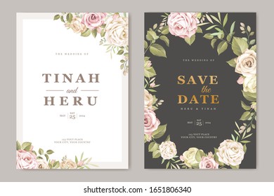 elegant wedding invitation card template