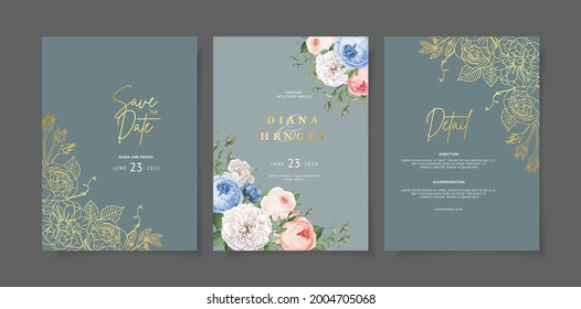 elegant wedding invitation card template