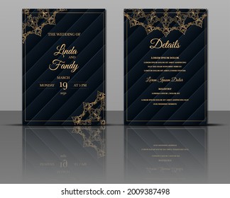 elegant wedding invitation card template design