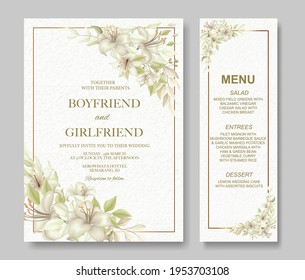 Elegant wedding invitation floral design