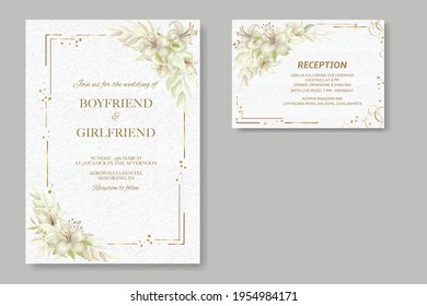 Elegant wedding invitation floral design