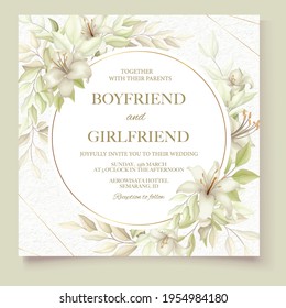Elegant wedding invitation floral design