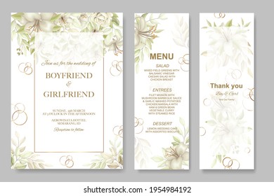 Elegant wedding invitation floral design