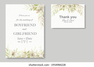 Elegant wedding invitation floral design