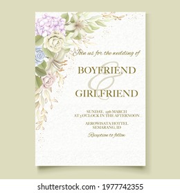 Elegant wedding invitation floral design