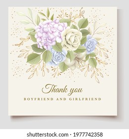 Elegant wedding invitation floral design