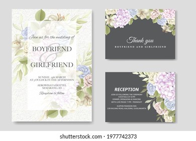 Elegant wedding invitation floral design