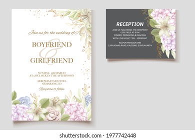 Elegant wedding invitation floral design