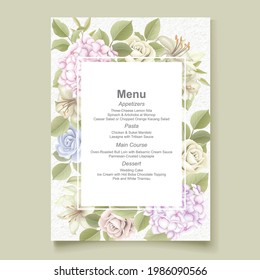 Elegant wedding invitation floral design