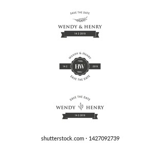 Elegant Wedding Invitation Logo Element