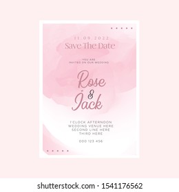 Elegant Wedding Invitation, Save The Date Template Pastel Background