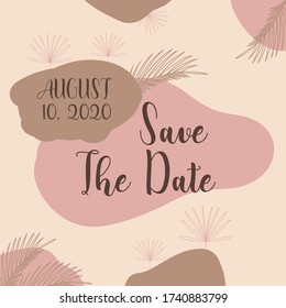 Elegant wedding invitation save the date