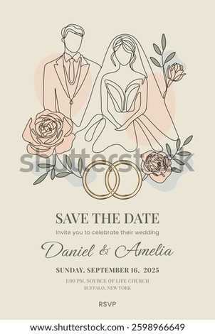 Elegant wedding invitation 