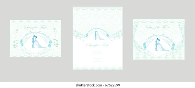 elegant wedding invitation set