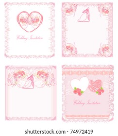 elegant wedding invitation set