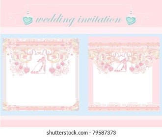 elegant wedding invitation set