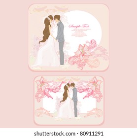 elegant wedding invitation set