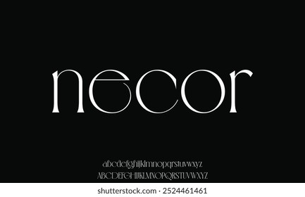 Elegante logotipo do casamento alfabeto letras fonte. Tipografia de luxo clássico lettering serif fontes decorativo vintage retro logotipos e número. ilustração vetorial