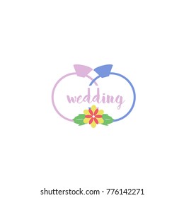 Elegant Wedding Logo Design Vector