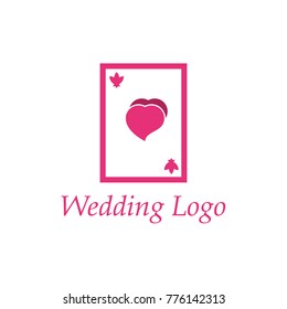 Elegant Wedding Logo Design Vector
