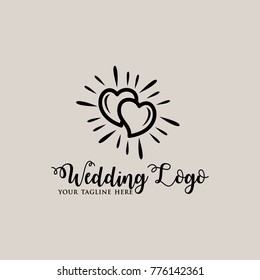 Elegant Wedding Logo Design Vector