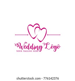 Elegant Wedding Logo Design Vector