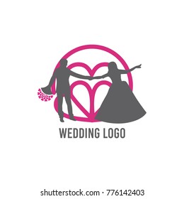 Elegant Wedding Logo Design Vector