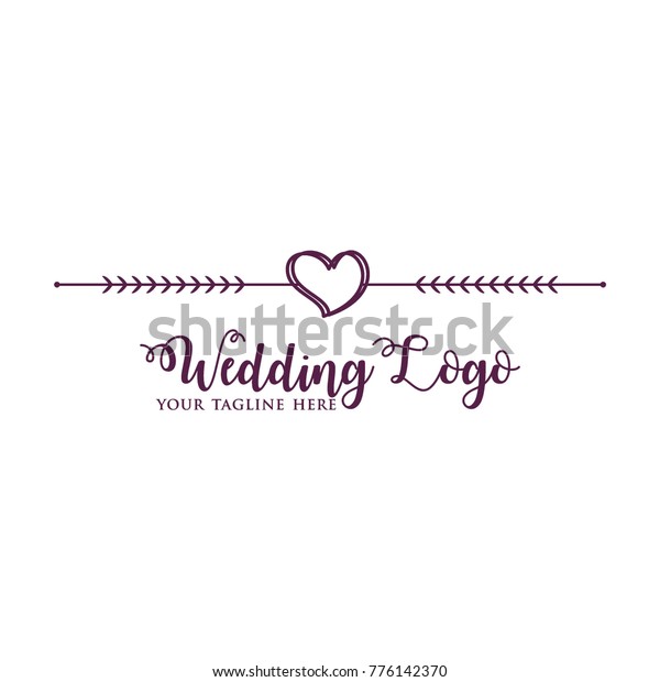 Elegant Wedding Logo Design Vector Stock Image Download Now