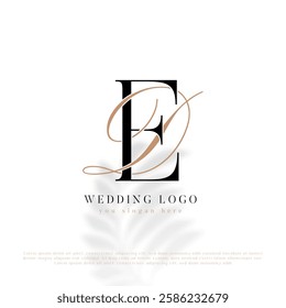 Elegant Wedding Monogram Vector DE ED