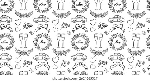 An Elegant Wedding Pattern Design that Embraces and Captures Love Themes Beautifully
