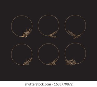 Elegant Wedding Plant Logo Element