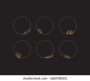 Elegant Wedding Plant Logo Element