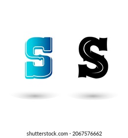 Elegant Western Letter S Typography Design