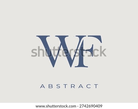 Elegant WF Monogram Logo Design. Perfect for branding, stationery, luxury goods, corporate identity and logo design