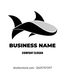 Elegant whale logo with minimalist design, symbolizes freedom, agility and sharp vision. Ideal for business brands, performance venues. easily customized for various branding needs.