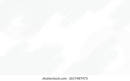 Elegant White Abstract Background with Circle Lines and Brush Stroke Textures for Modern Designs and Presentations, Offering a Clean Aesthetic and Versatile Appeal