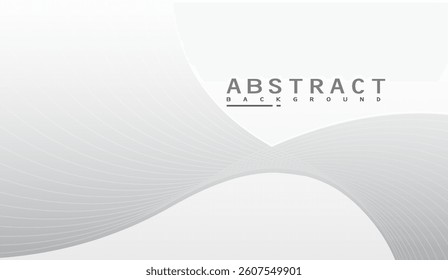 Elegant white abstract background featuring subtle curves and lines, ideal for adding a touch of sophistication and modernity to various design projects, seamless integration