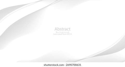 Elegante fondo abstracto blanco con líneas onduladas fluidas suaves y Gradientes suaves. Diseño minimalista y moderno perfecto para Plantillas corporativas, presentaciones de tecnología, Sitios web, pósters,
