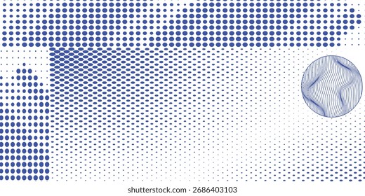 Elegant white background with dot blue design. vector ilustration